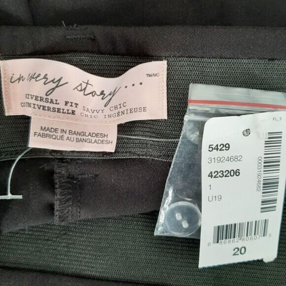 PENNINGTONS | In Every Story Capri Crop Stretchy Dress Pants Black PLUS Sz 20 - Picture 9 of 10